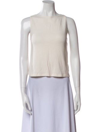 Reformation Bateau Neckline Sleeveless Crop Top