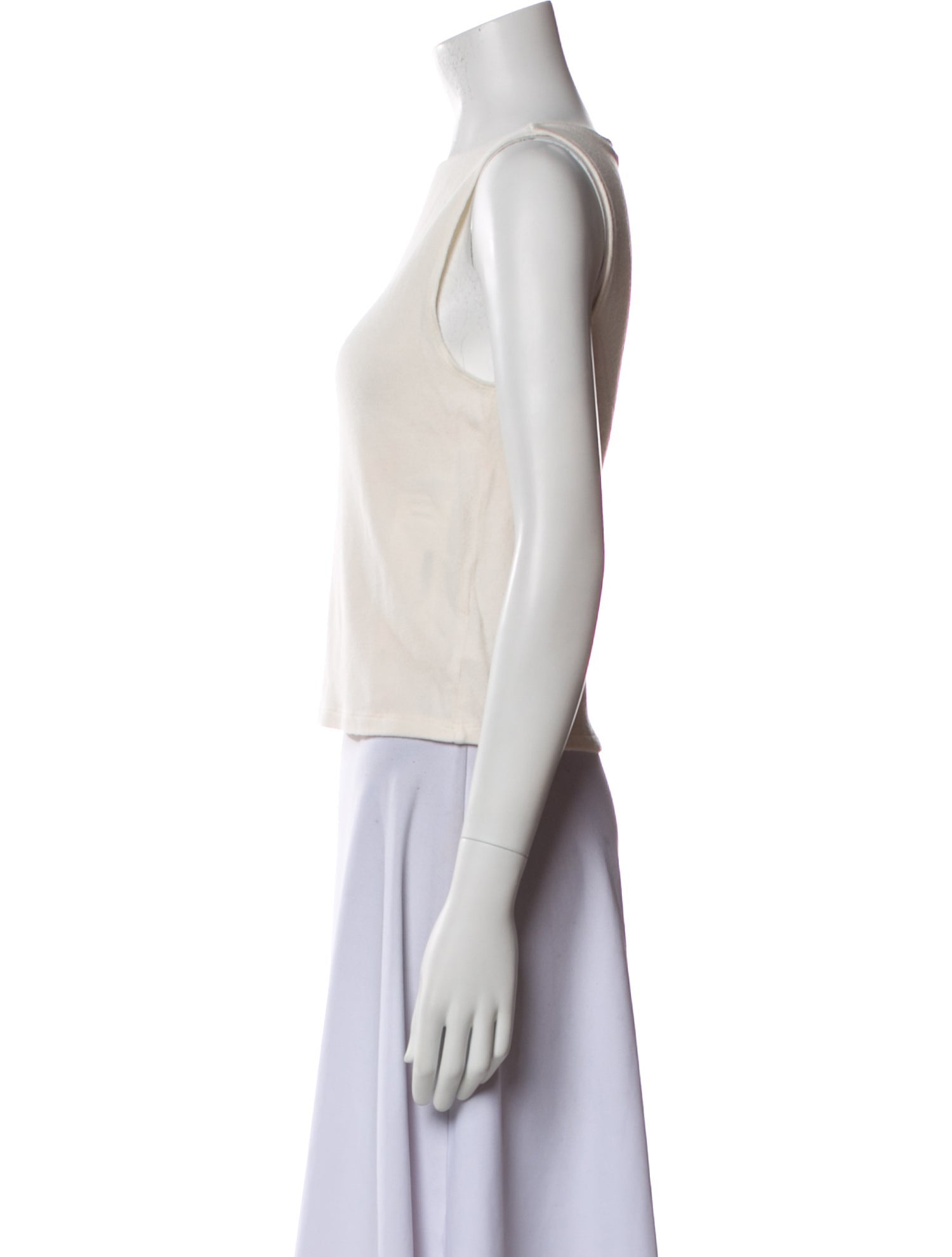 Reformation Bateau Neckline Sleeveless Crop Top
