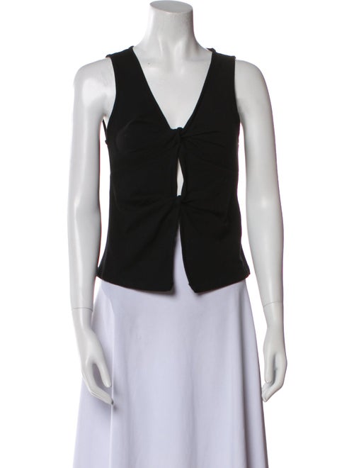 Reformation V-Neck Sleeveless Crop Top