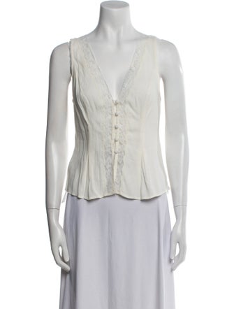 Reformation V-Neck Sleeveless Top