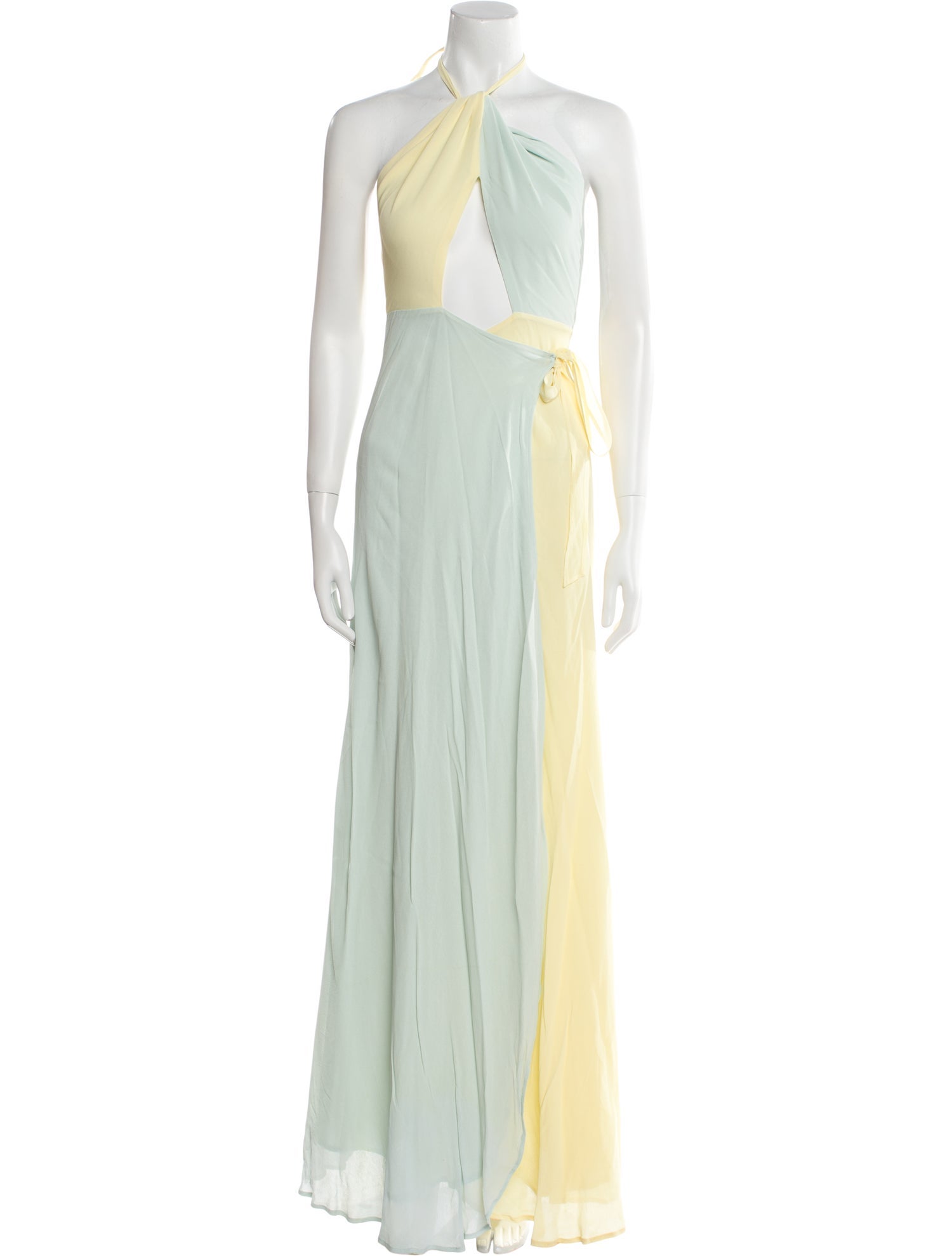 Reformation Colorblock Pattern Long Dress