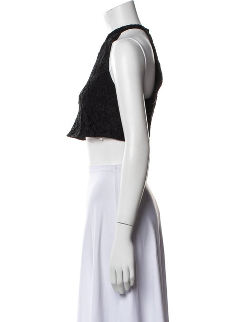 Reformation Silk Lace Pattern Crop Top