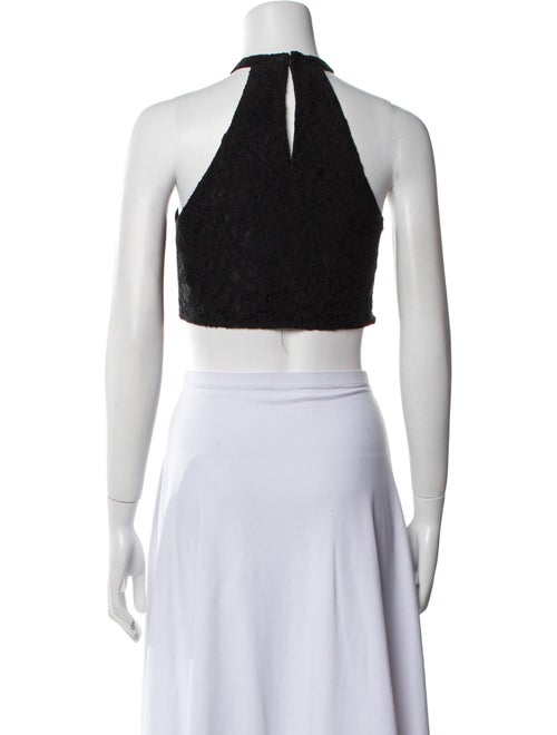 Reformation Silk Lace Pattern Crop Top