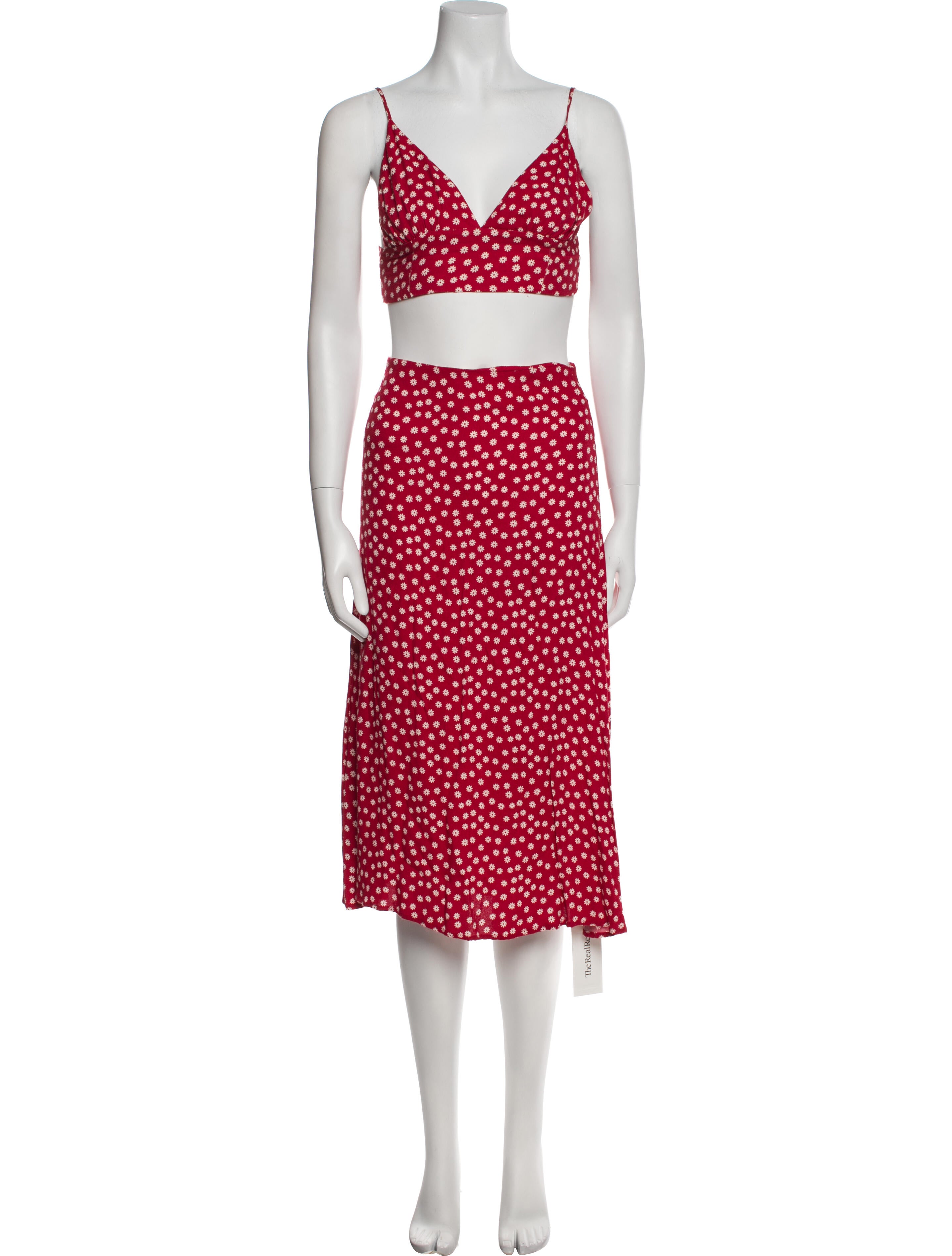 Reformation Floral Print Skirt Set