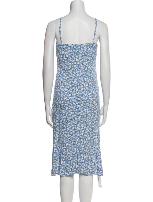 Reformation Floral Print Midi Length Dress