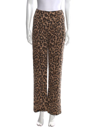 Reformation Animal Print Straight Leg Pants