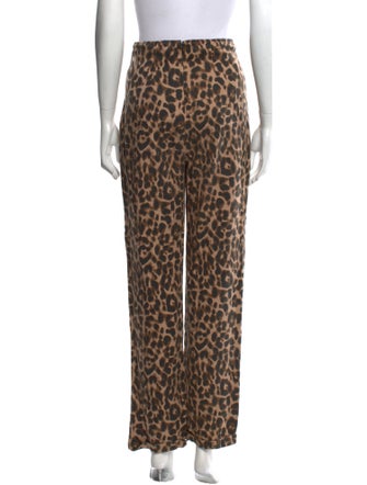 Reformation Animal Print Straight Leg Pants