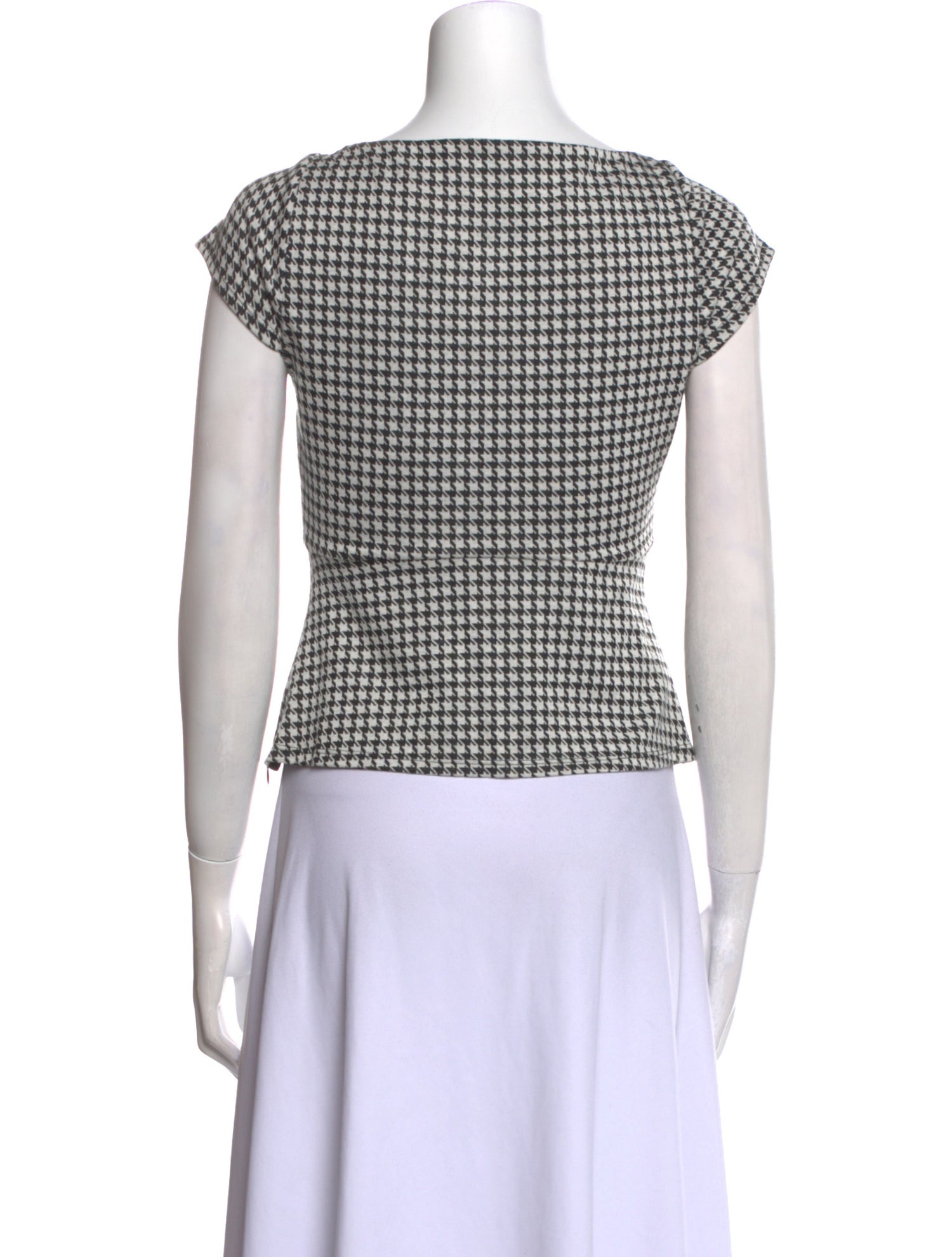 Reformation Plaid Print Square Neckline Crop Top