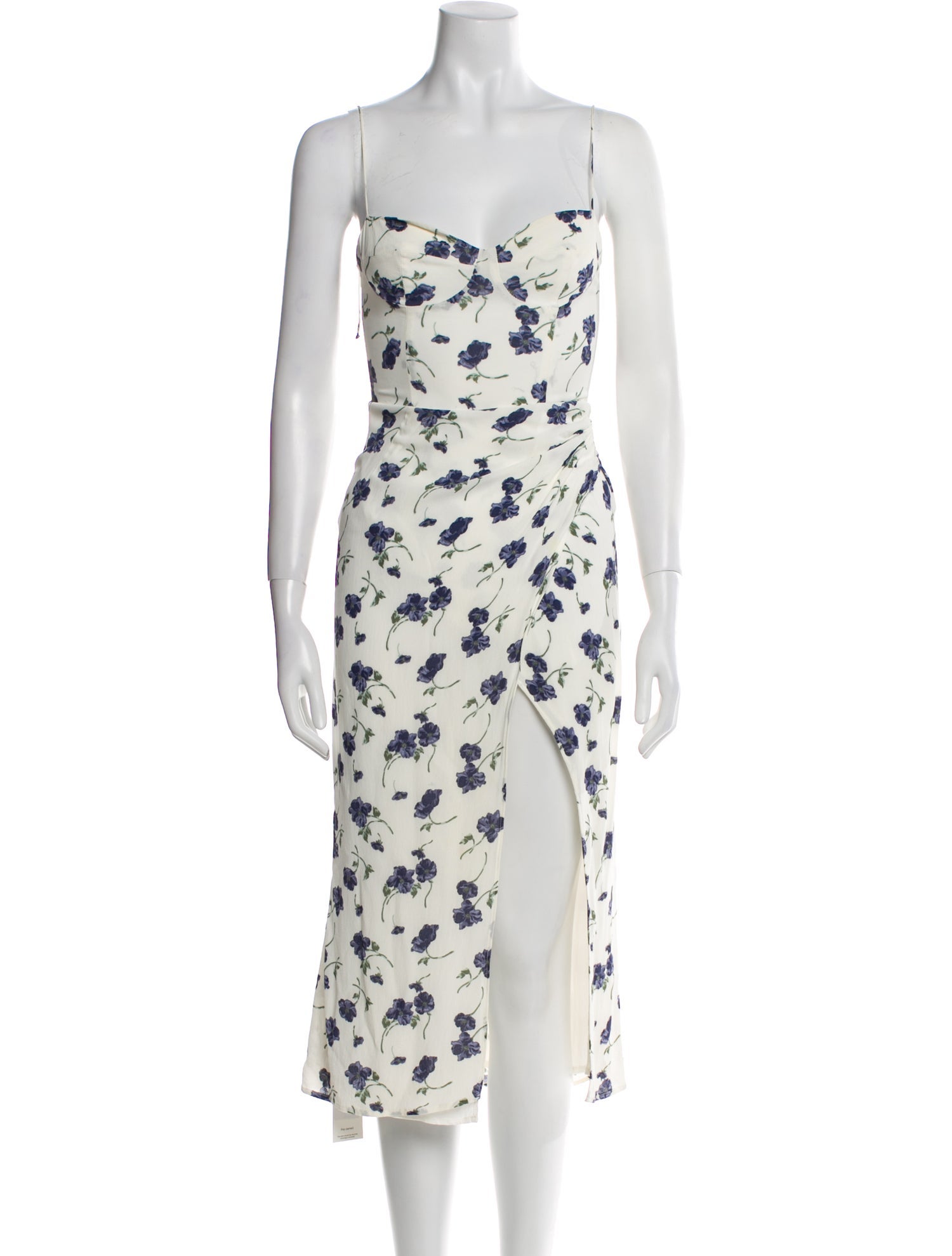 Reformation Floral Print Midi Length Dress