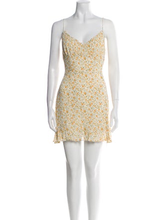 Reformation Floral Print Mini Dress