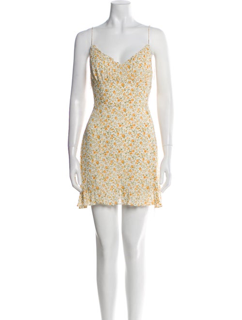 Reformation Floral Print Mini Dress
