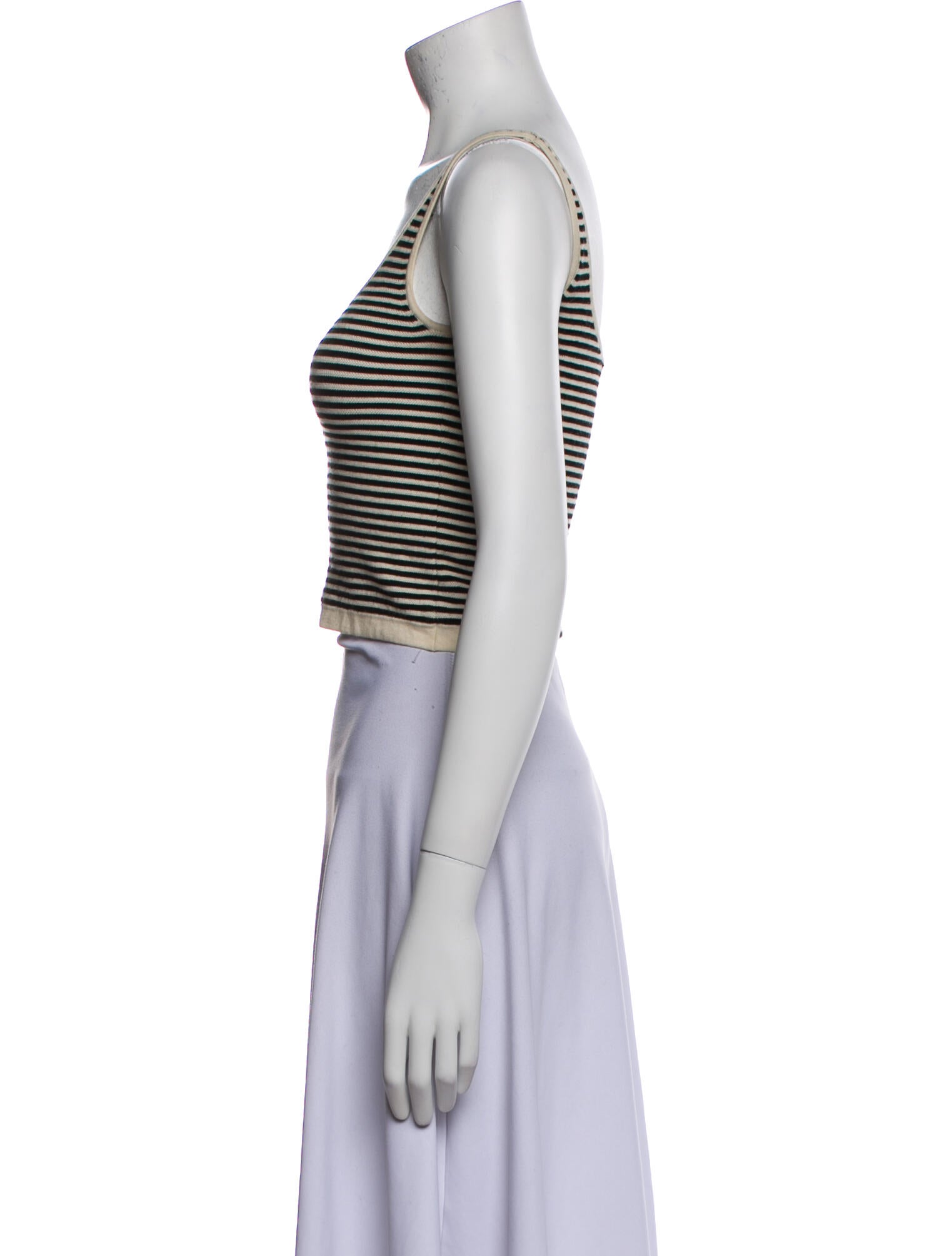 Reformation Striped Scoop Neck Crop Top