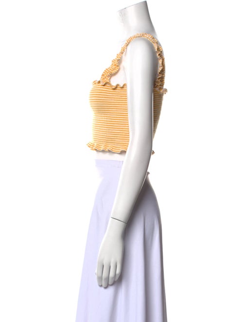 Reformation Striped Square Neckline Crop Top