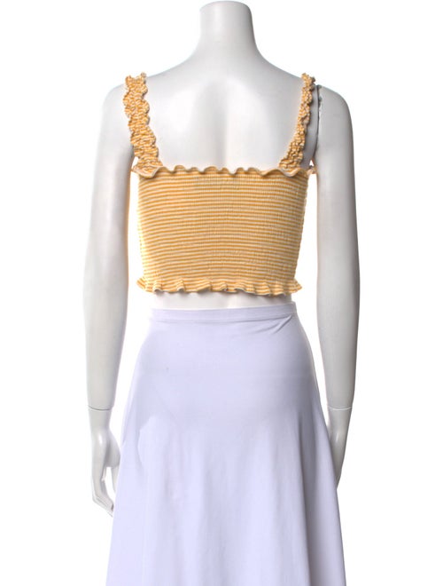 Reformation Striped Square Neckline Crop Top