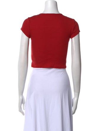 Reformation Crew Neck Short Sleeve Crop Top