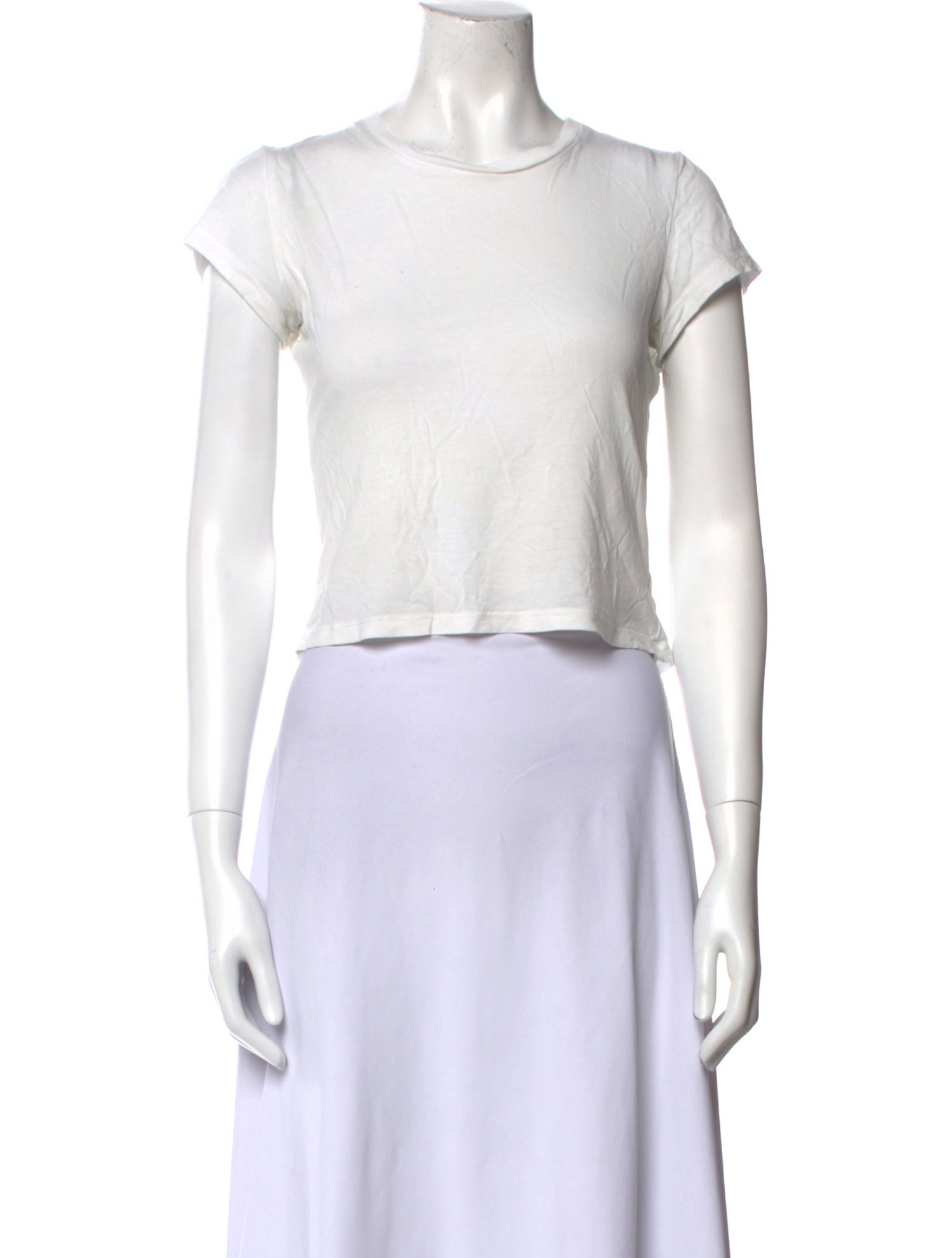 Reformation Crew Neck Short Sleeve Crop Top