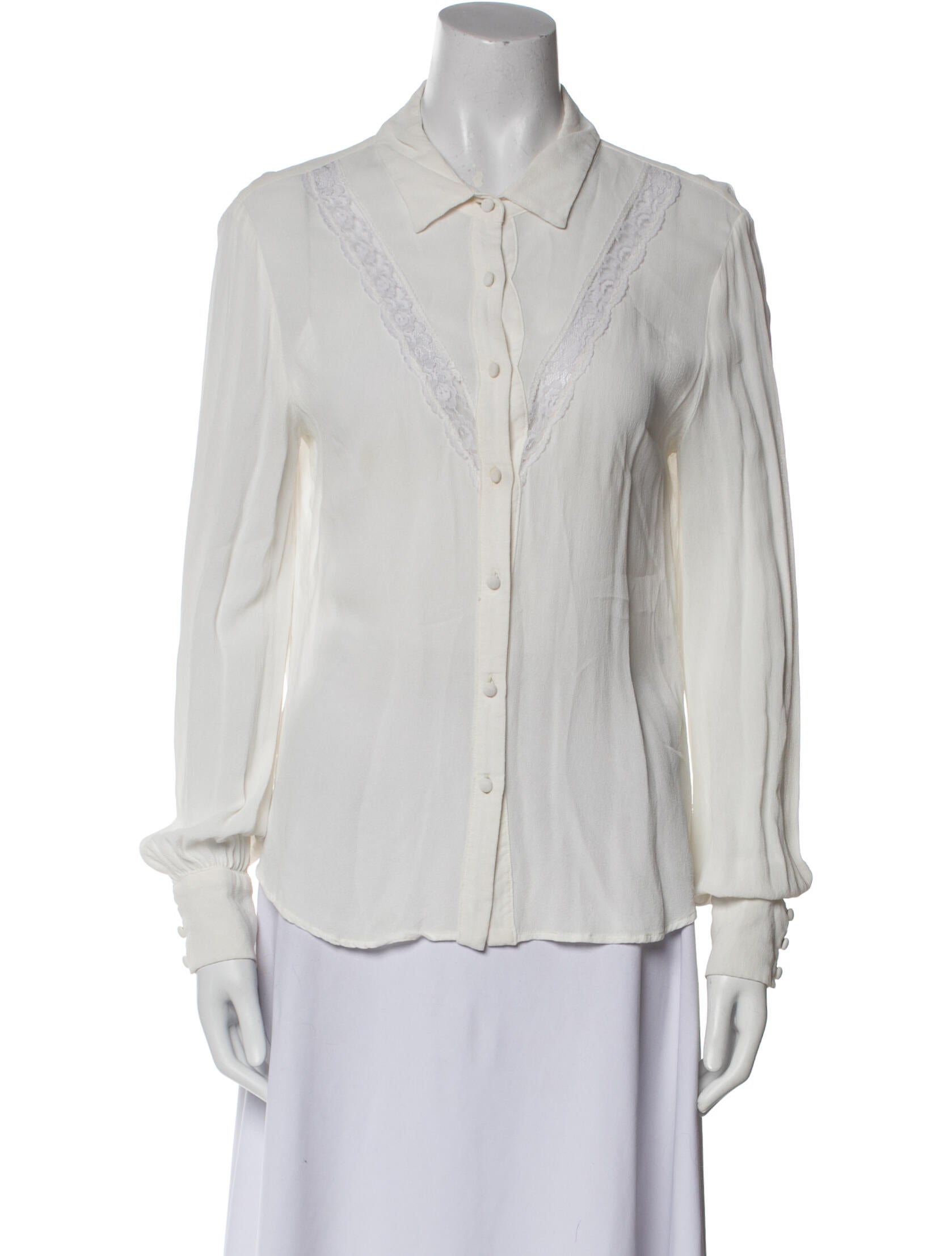 Reformation Paulina Long Sleeve Button-Up Top