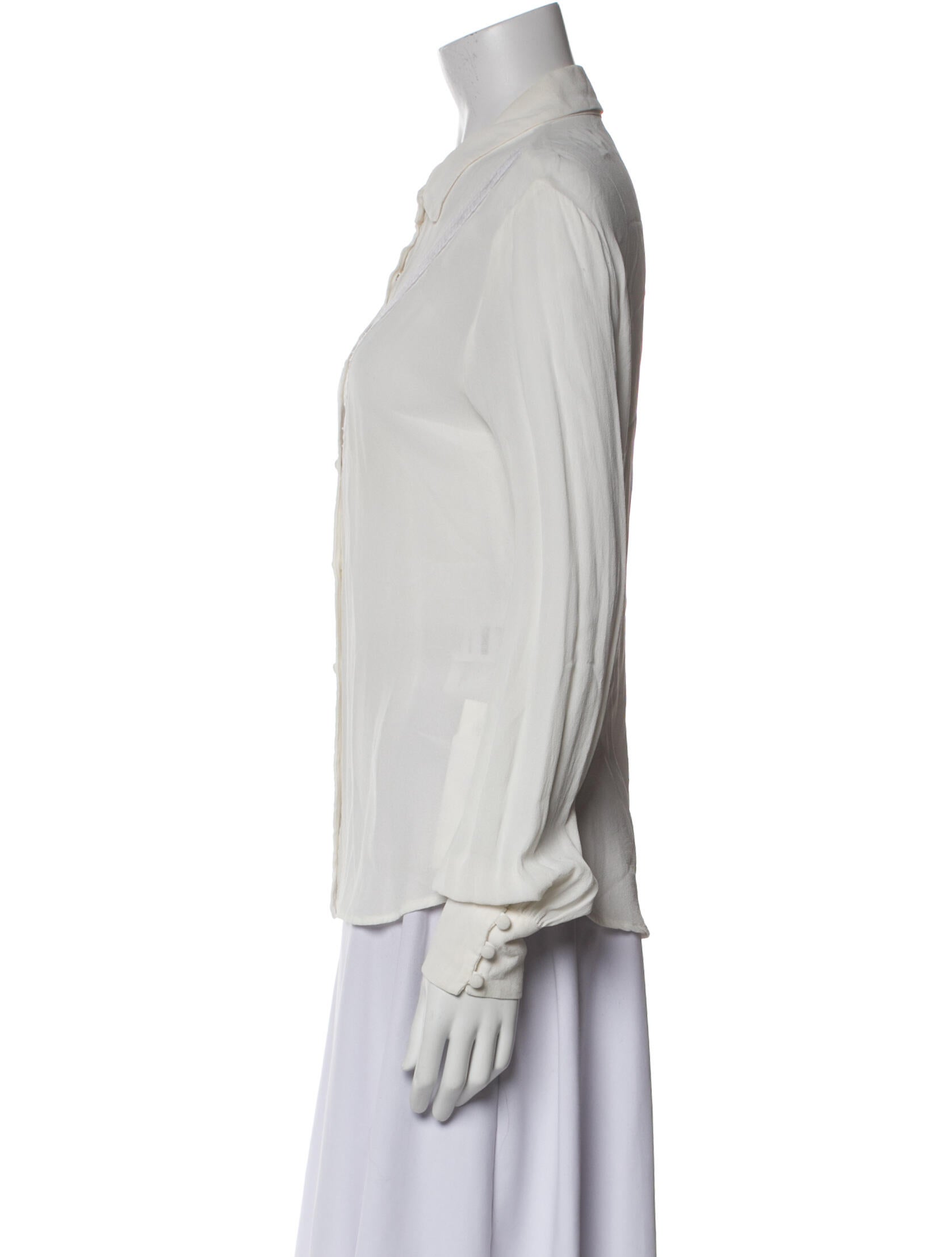 Reformation Paulina Long Sleeve Button-Up Top