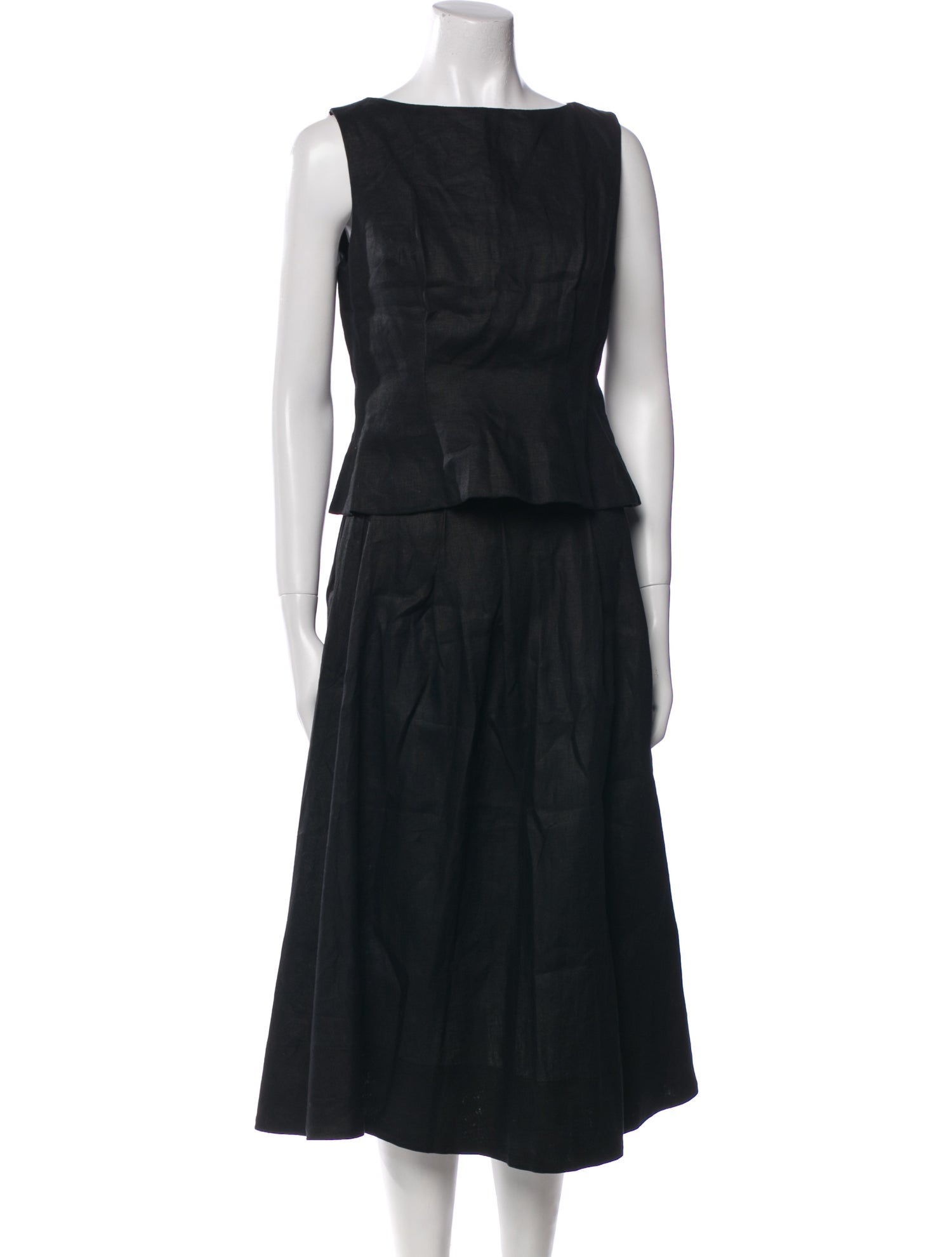 Reformation Linen Ruffle Embellishment Skirt Set