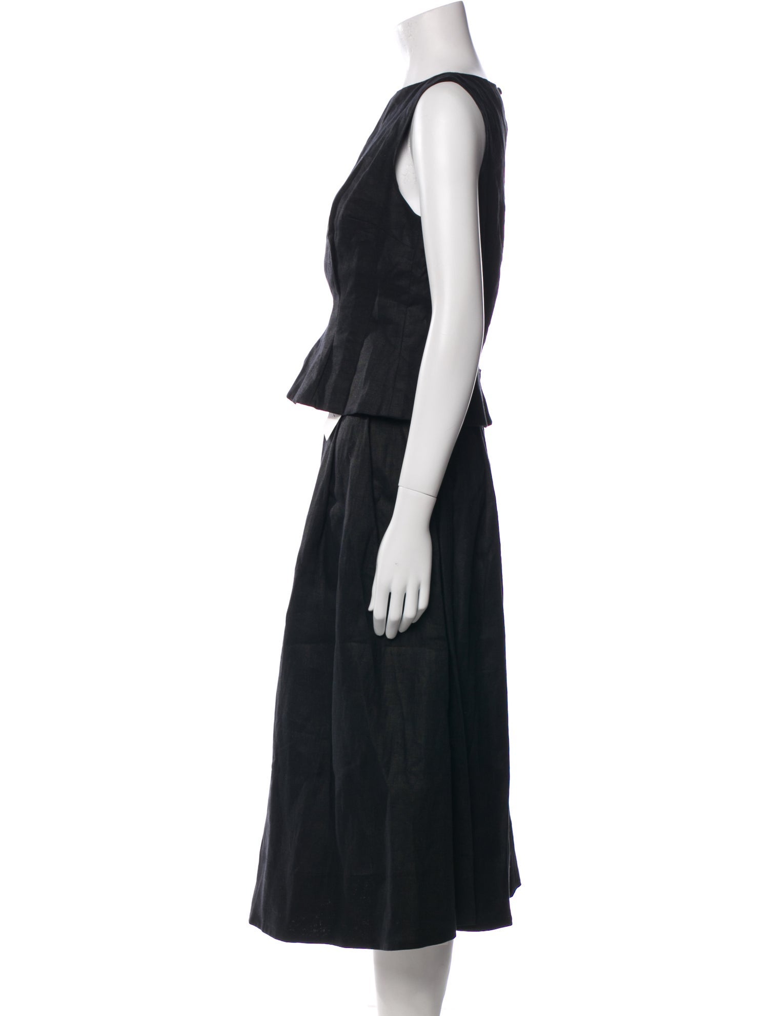 Reformation Linen Ruffle Embellishment Skirt Set