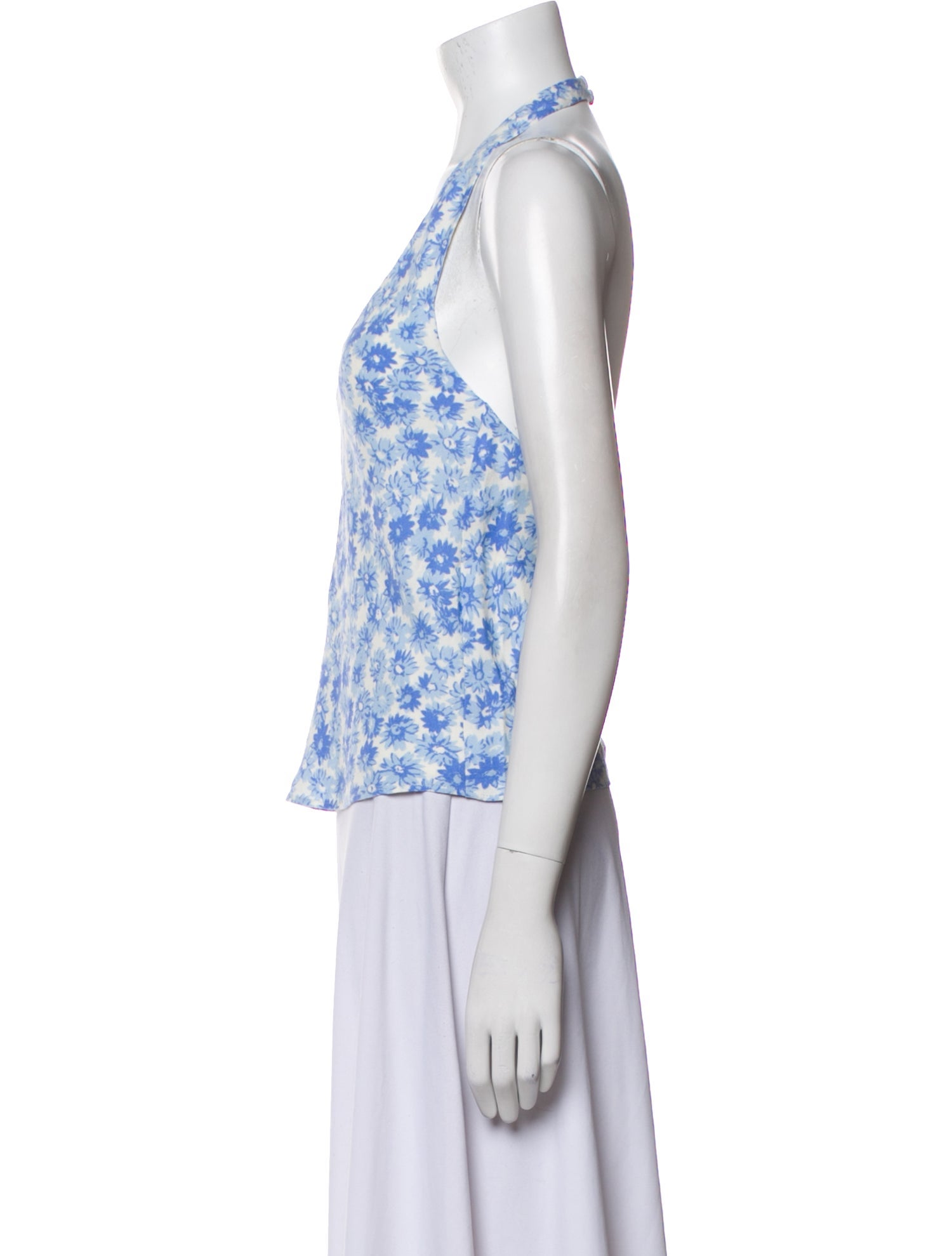 Reformation Floral Print Halterneck Top