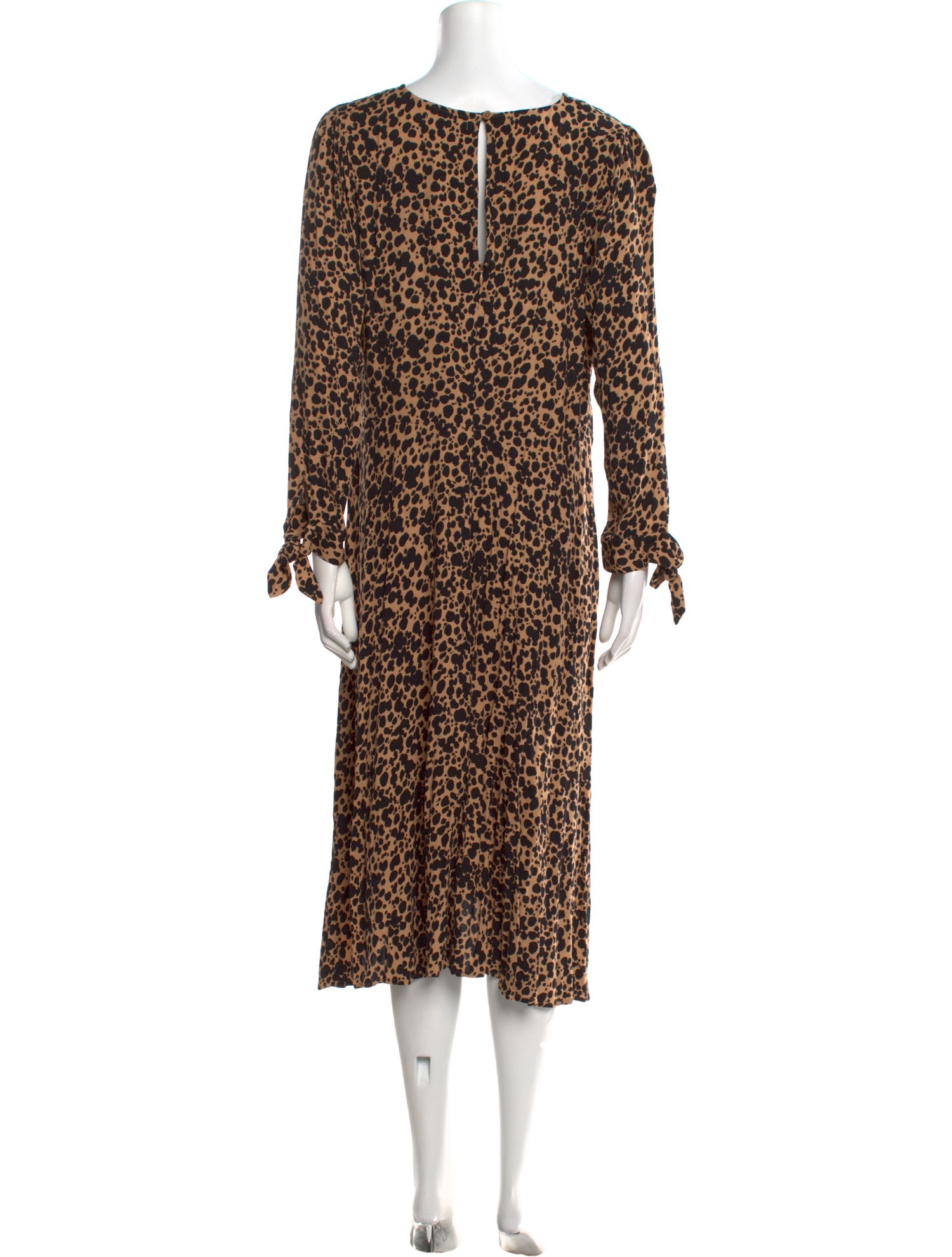 Reformation Animal Print Midi Length Dress