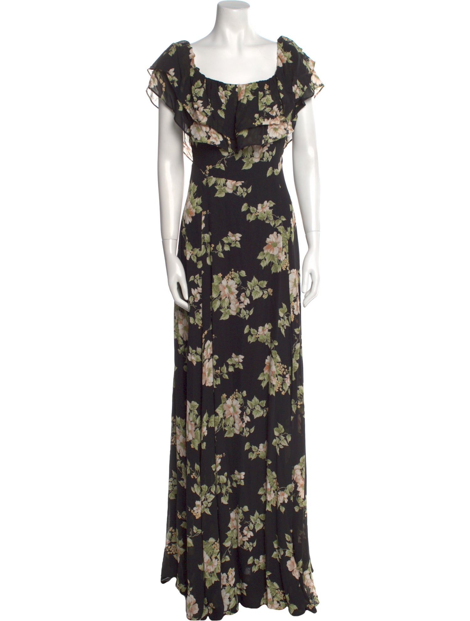 Reformation Floral Print Long Dress