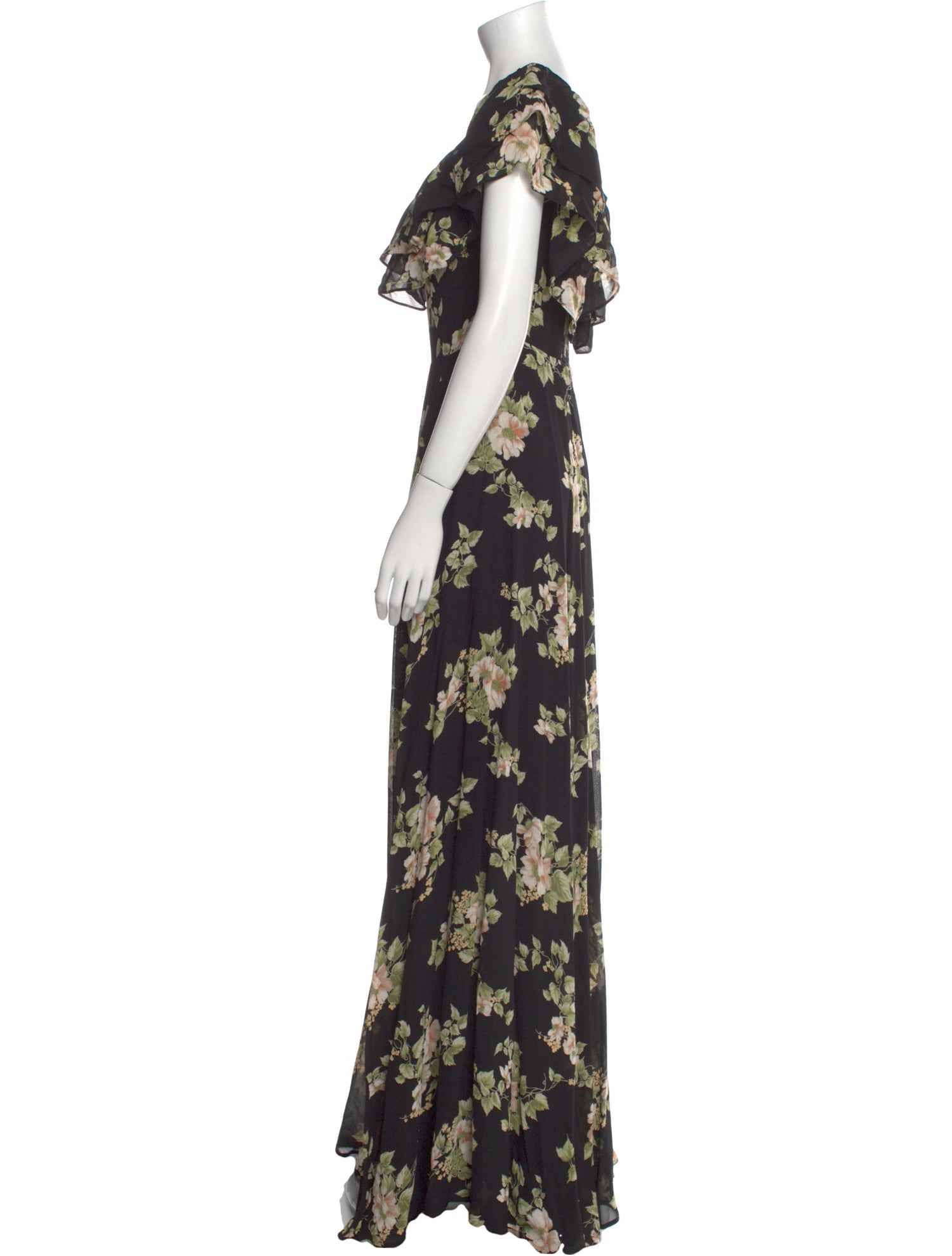 Reformation Floral Print Long Dress