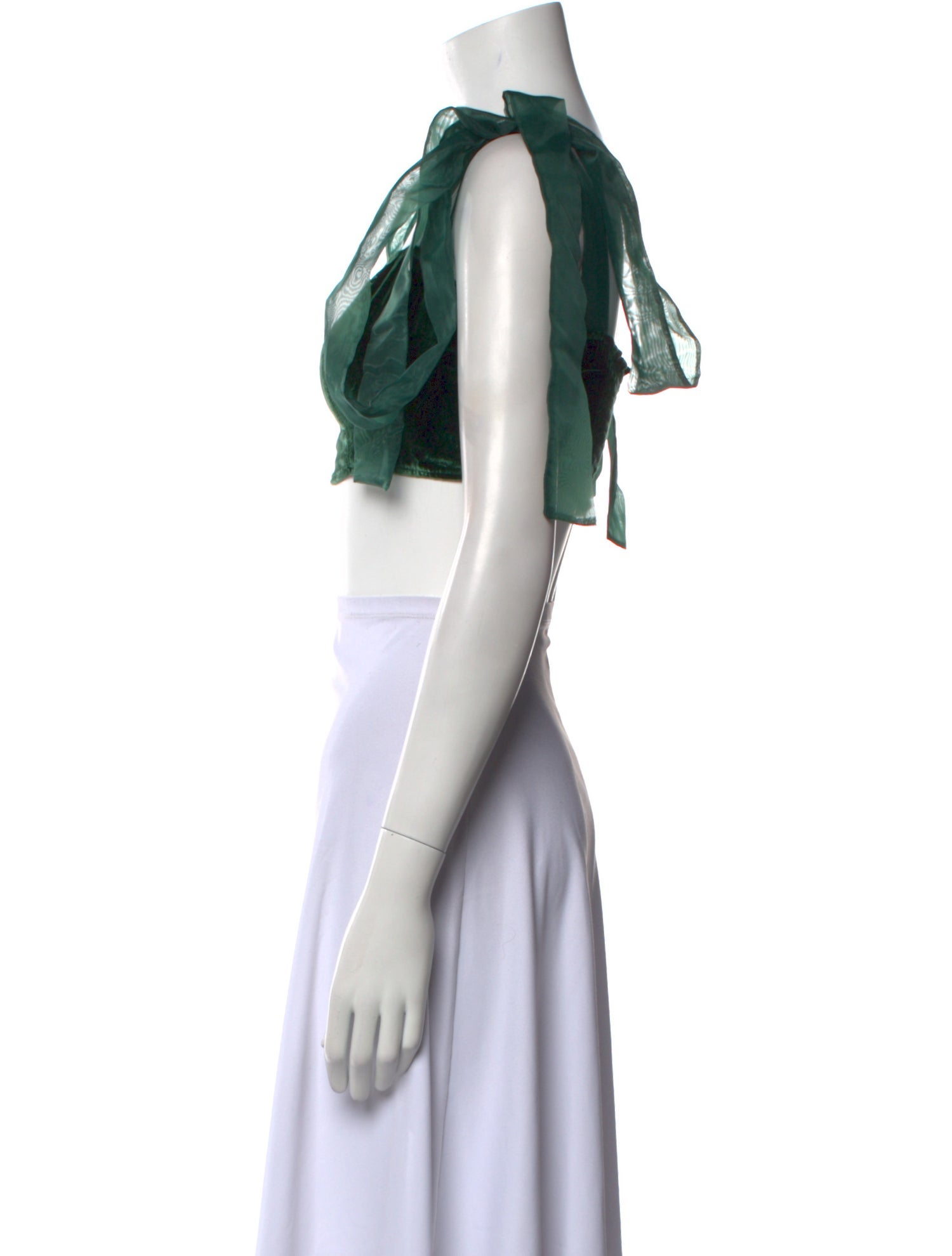 Reformation Square Neckline Short Sleeve Crop Top