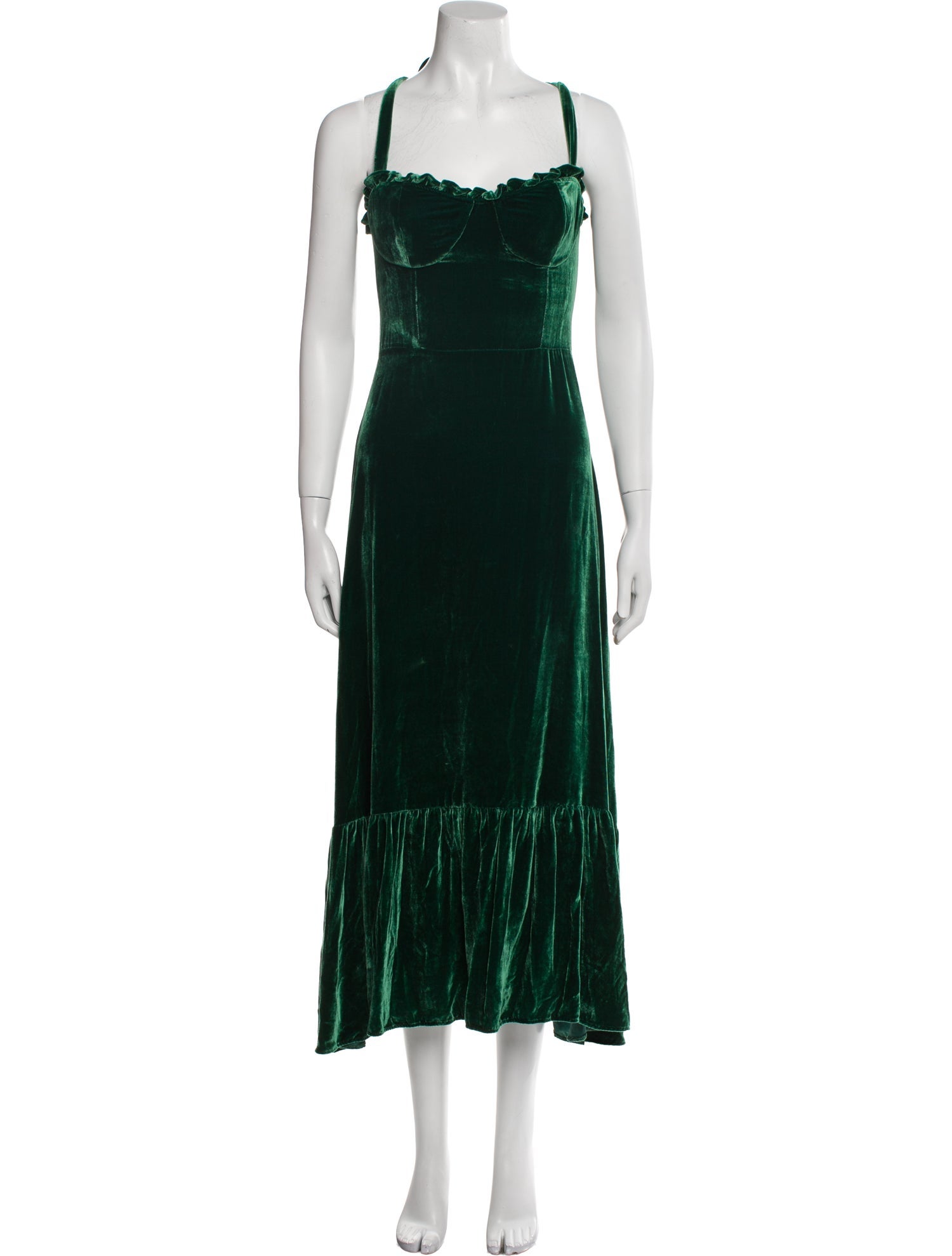 Reformation Square Neckline Long Dress