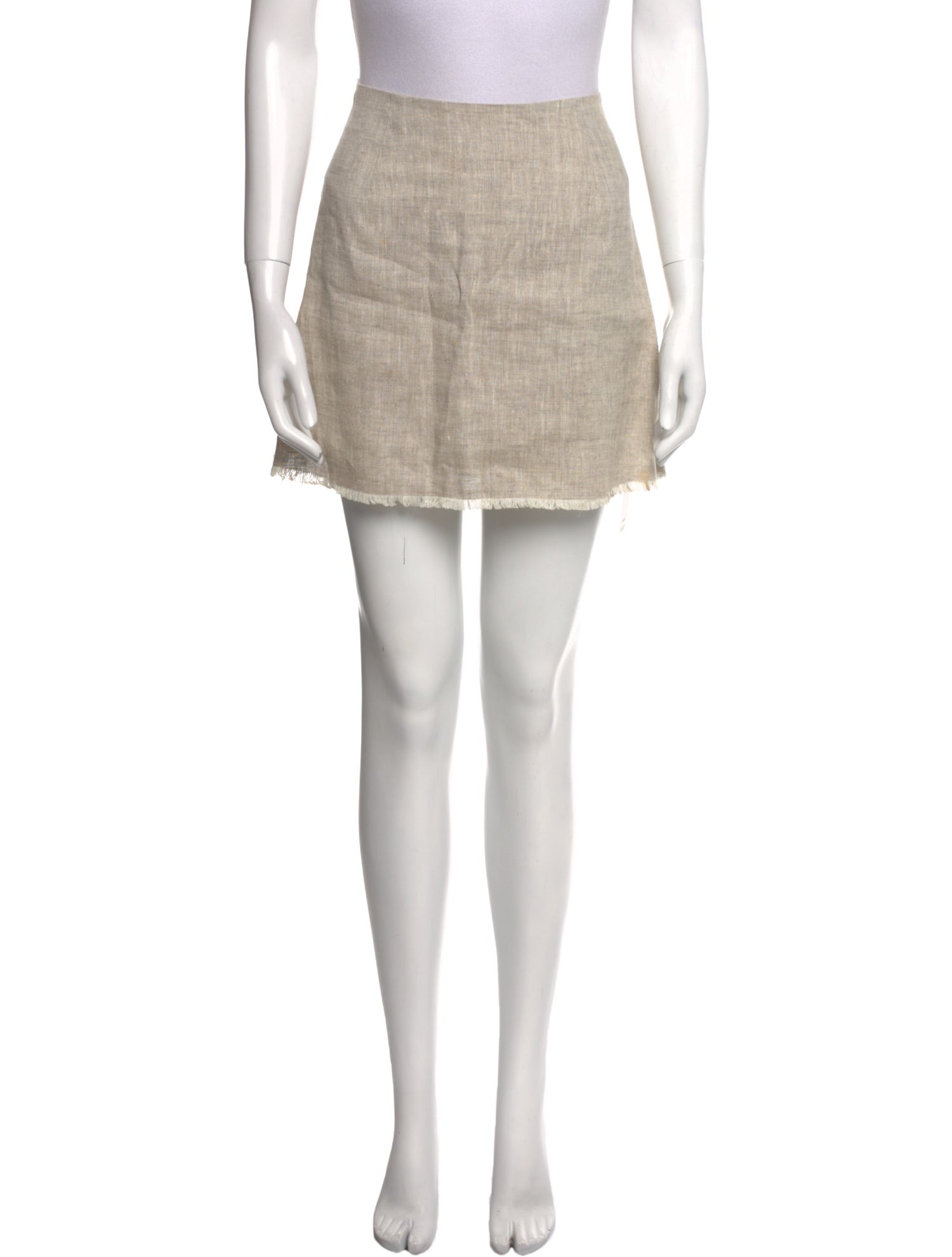 Reformation Raw-Edge Trim Mini Skirt