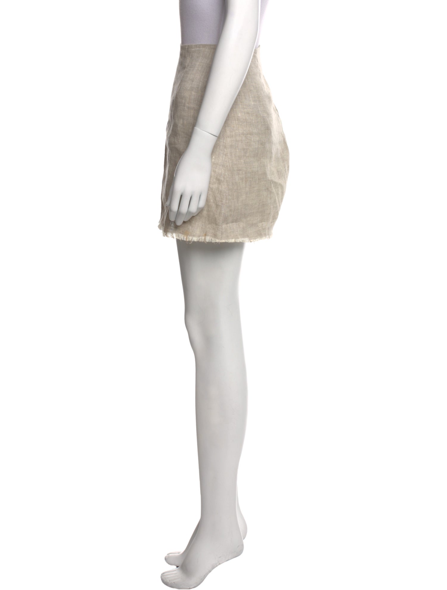 Reformation Raw-Edge Trim Mini Skirt