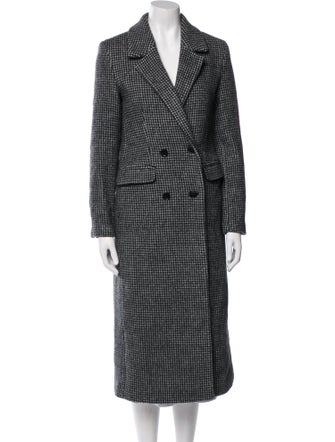 Reformation Wool Plaid Print Coat