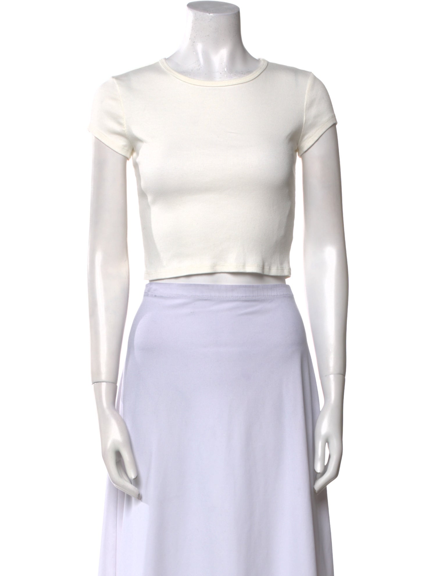 Reformation Crew Neck Short Sleeve Crop Top