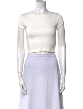 Reformation Crew Neck Short Sleeve Crop Top