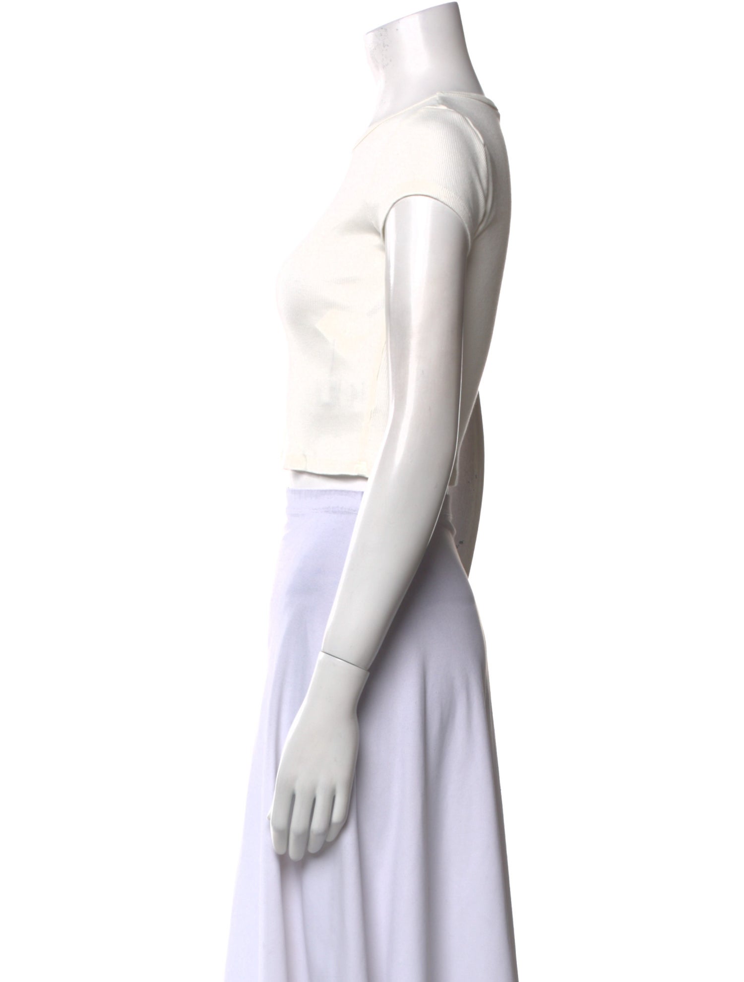 Reformation Crew Neck Short Sleeve Crop Top