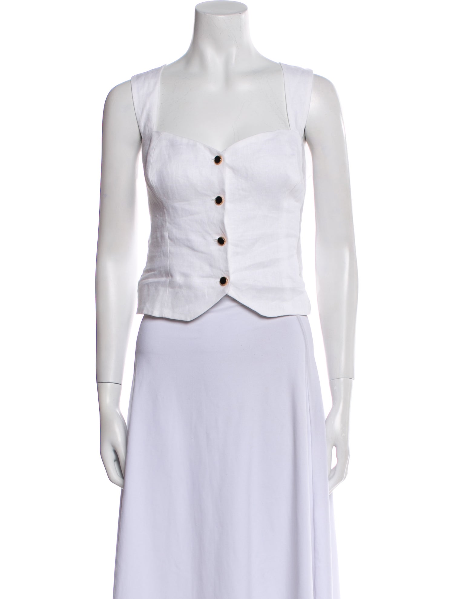 Reformation Linen V-Neck Crop Top w/ Tags