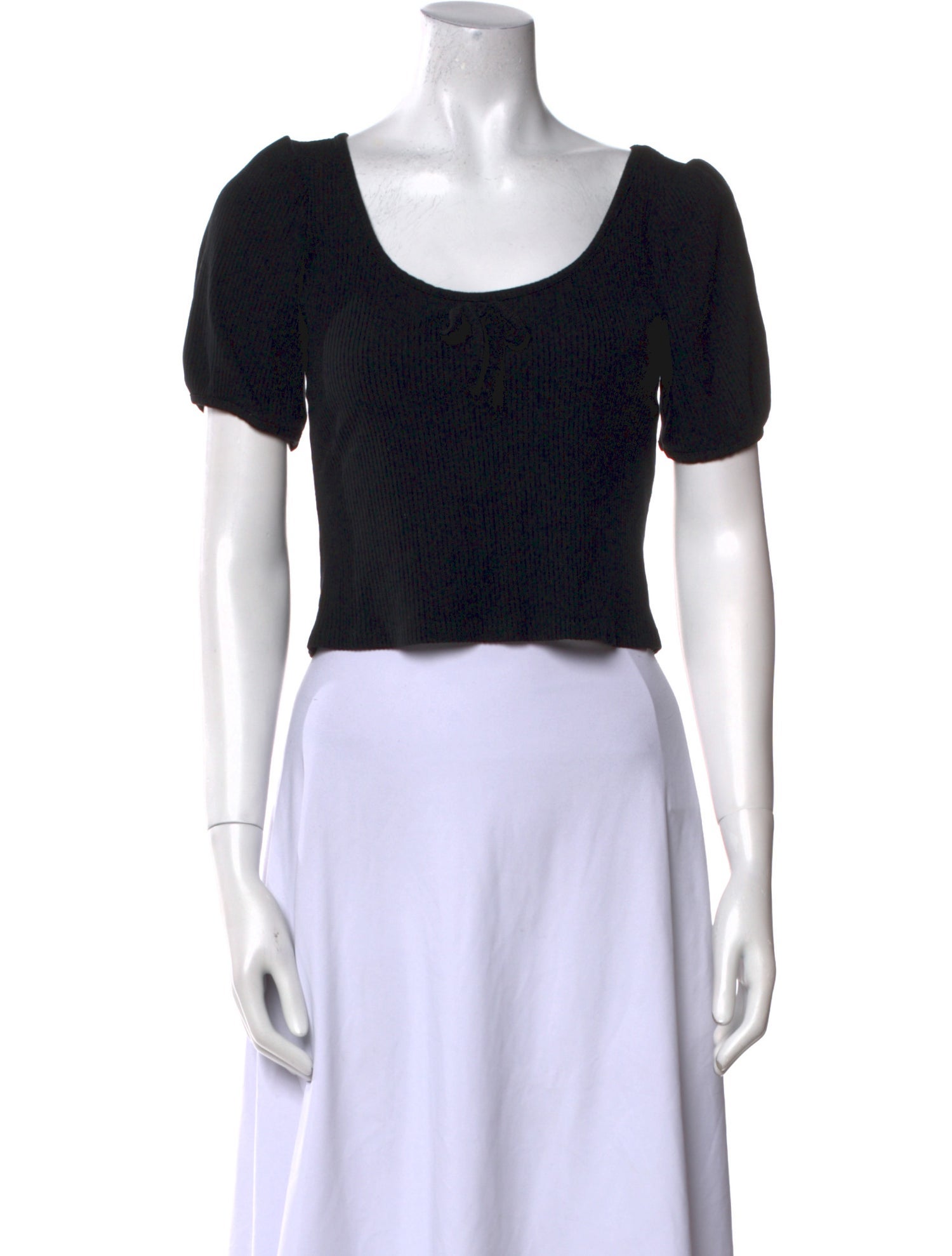 Reformation Scoop Neck Short Sleeve Crop Top