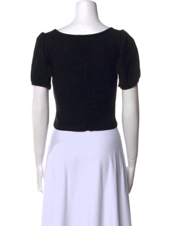 Reformation Scoop Neck Short Sleeve Crop Top