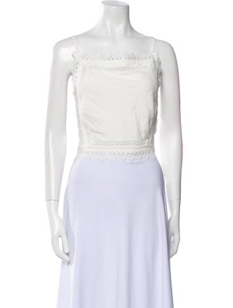 Reformation Square Neckline Sleeveless Crop Top