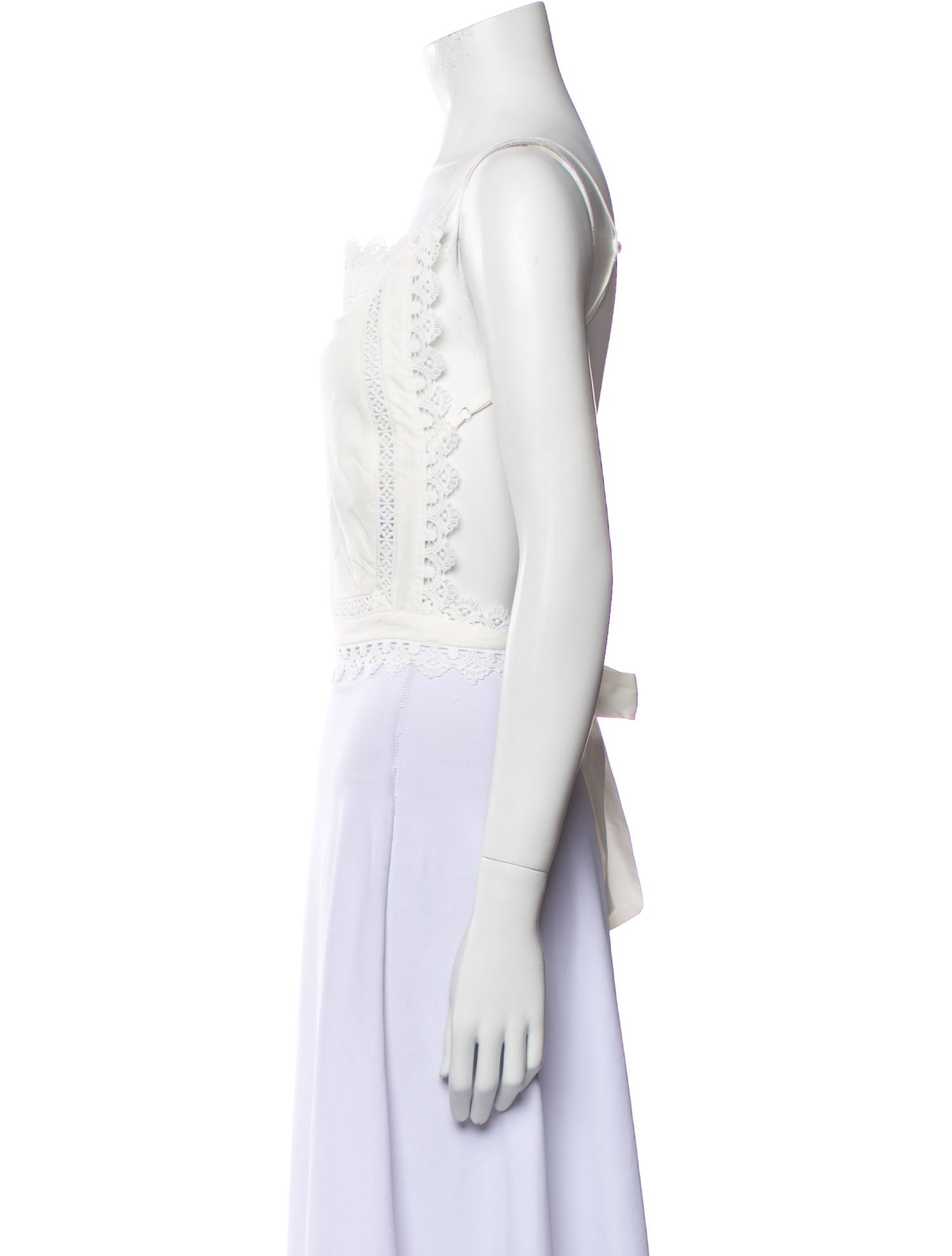 Reformation Square Neckline Sleeveless Crop Top