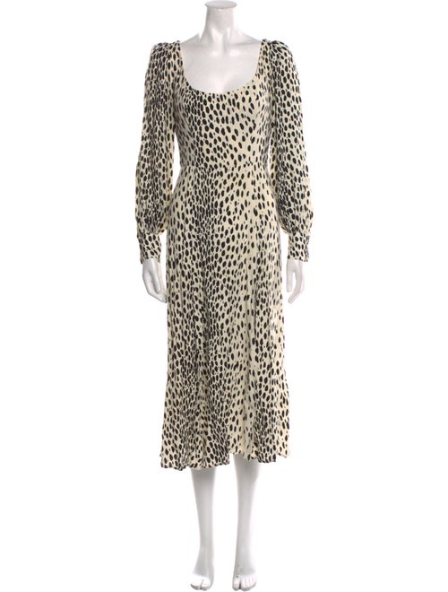 Reformation Animal Print Long Dress