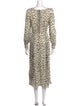 Reformation Animal Print Long Dress