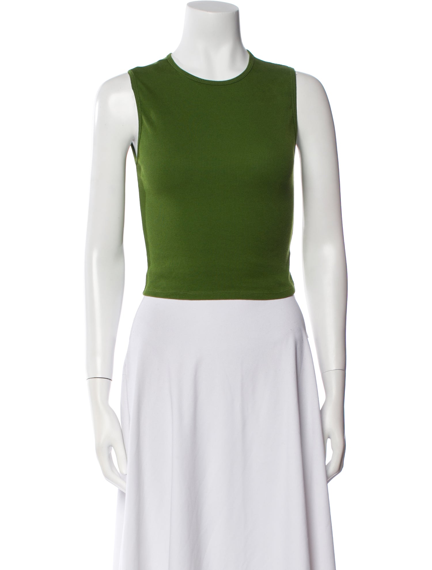 Reformation Crew Neck Sleeveless Crop Top