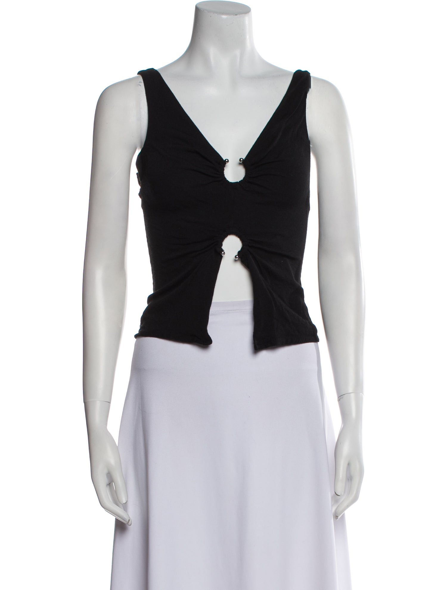 Reformation V-Neck Sleeveless Crop Top