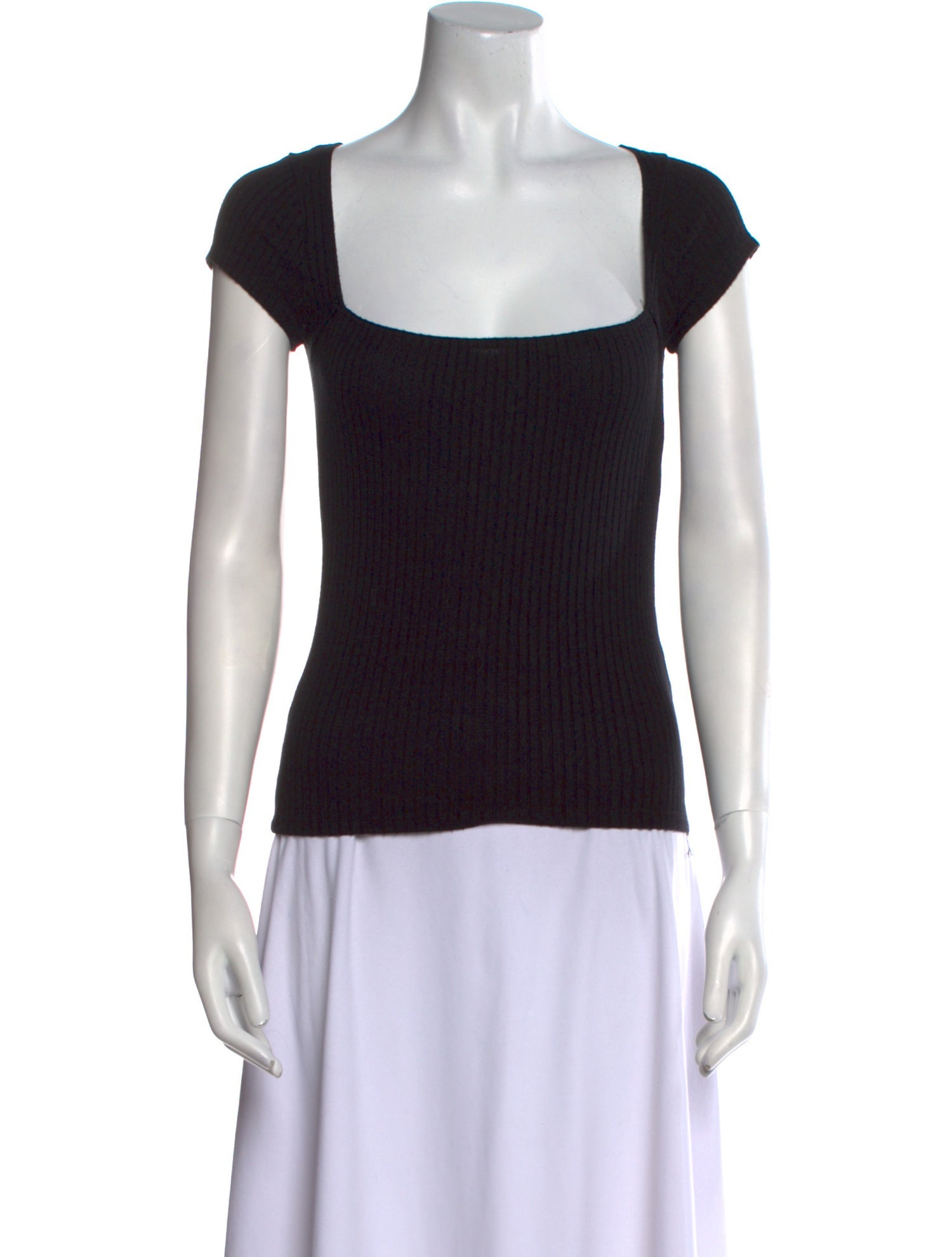 Reformation Square Neckline Short Sleeve Top