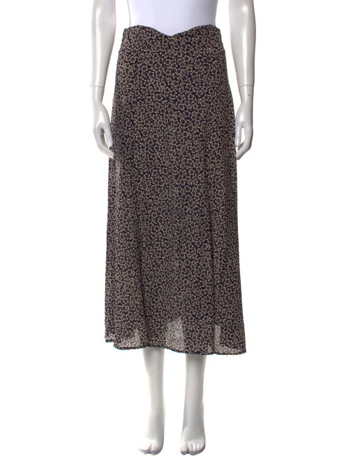 Reformation Floral Print Midi Length Skirt