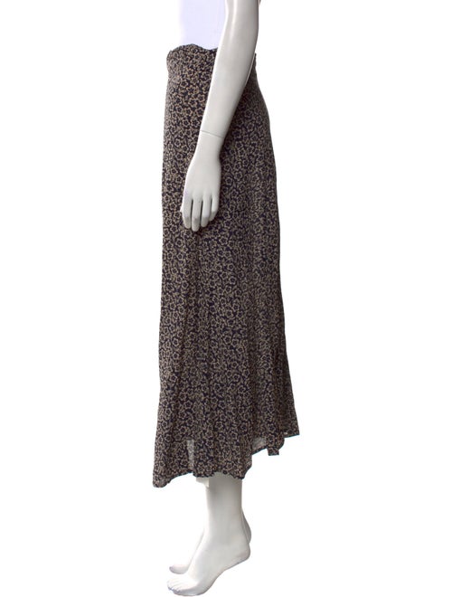 Reformation Floral Print Midi Length Skirt