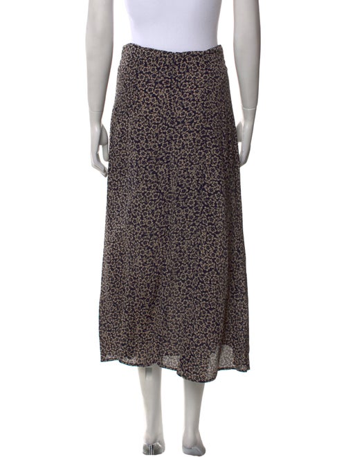 Reformation Floral Print Midi Length Skirt