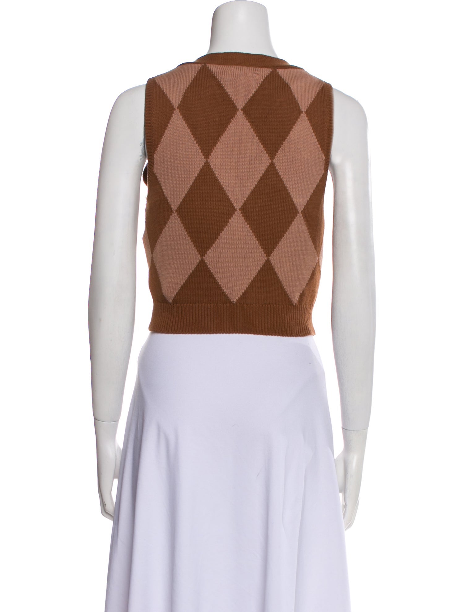 Reformation Printed V-Neck Sweater